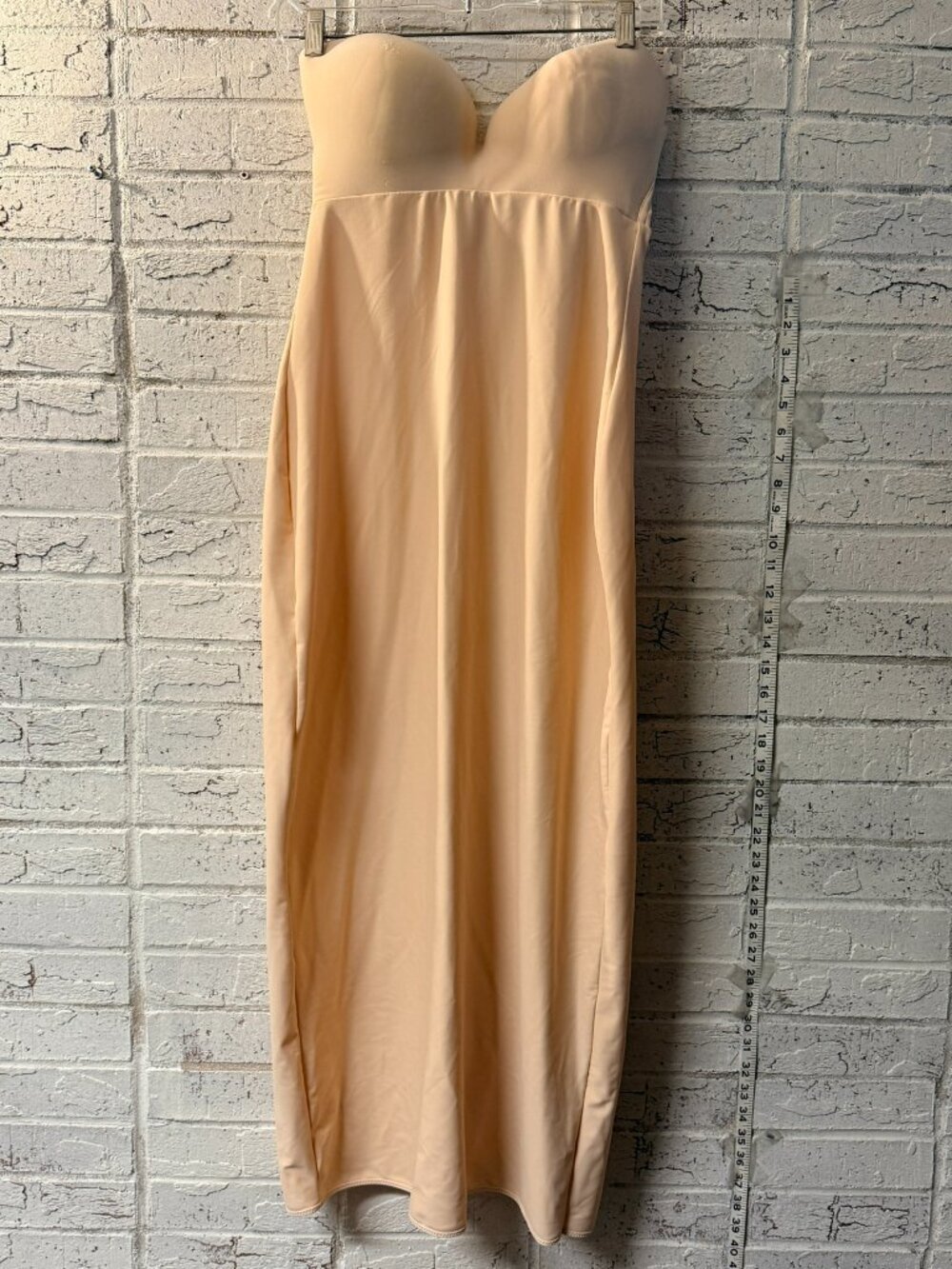 David’s Bridal Nude Strapless Shapewear Full Length Maxi Built-In Bra 38C
